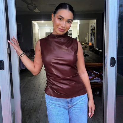 Mandy Leather Top